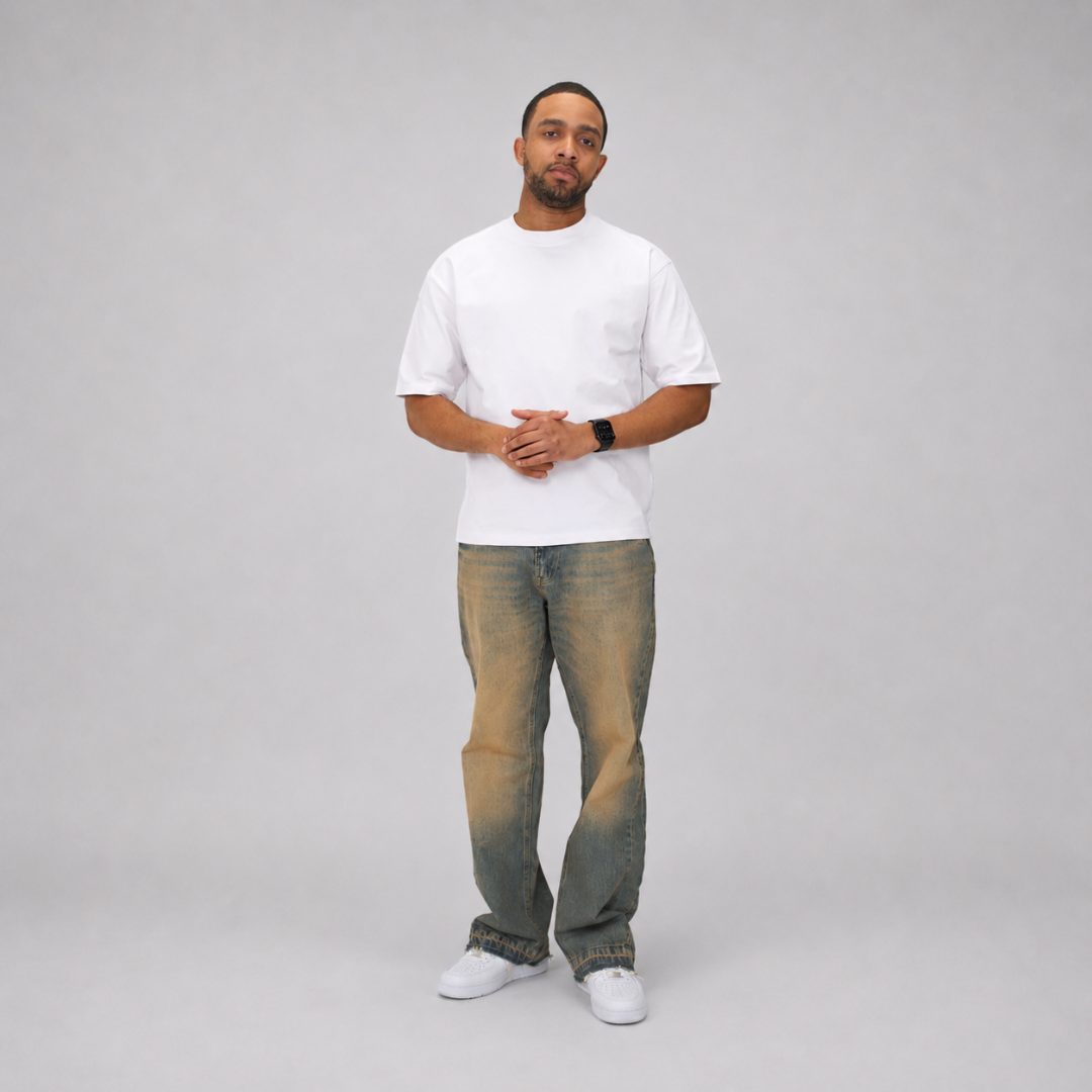 the flared jeans - blue (mocha wash) No Sauce