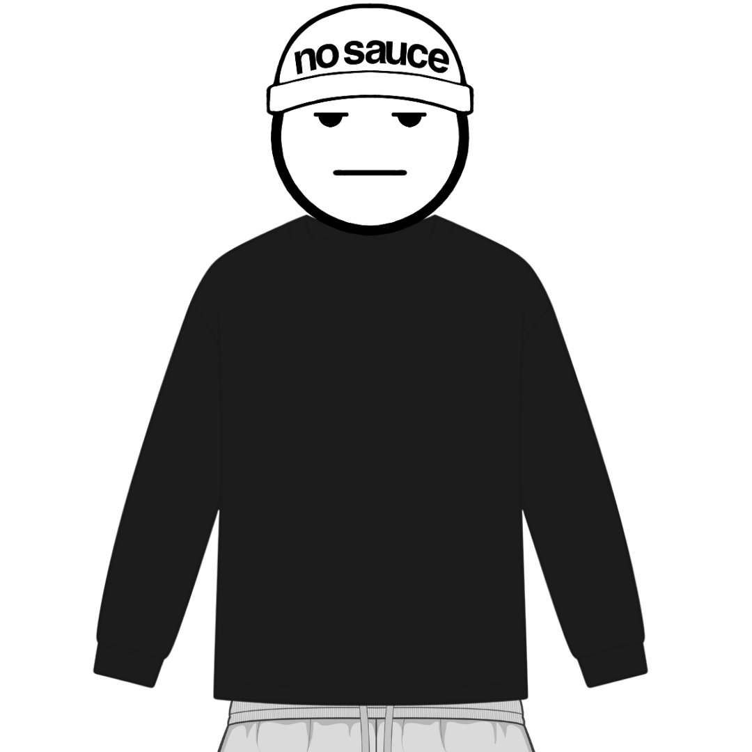 the perfect long sleeve tee - black no sauce