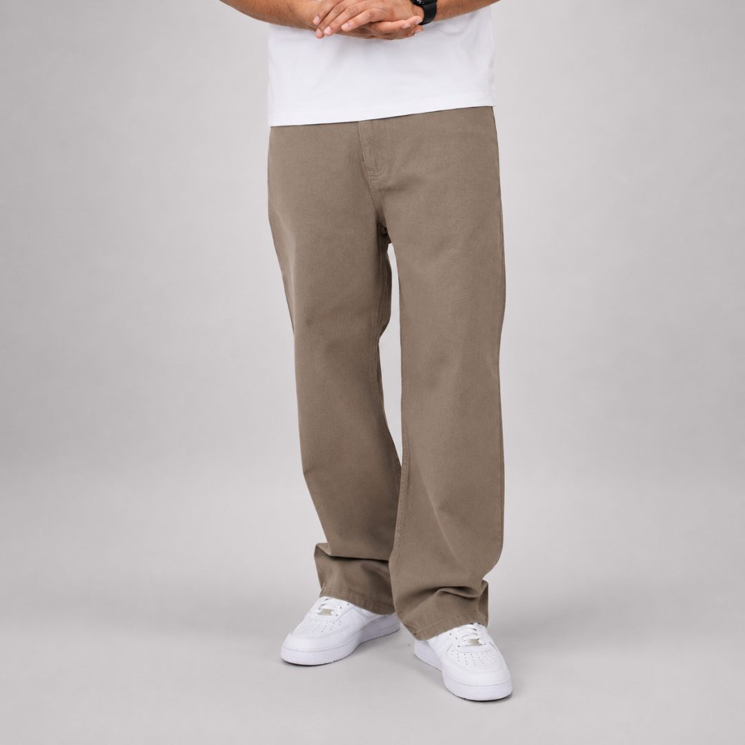 the straight leg jeans - washed brown No Sauce
