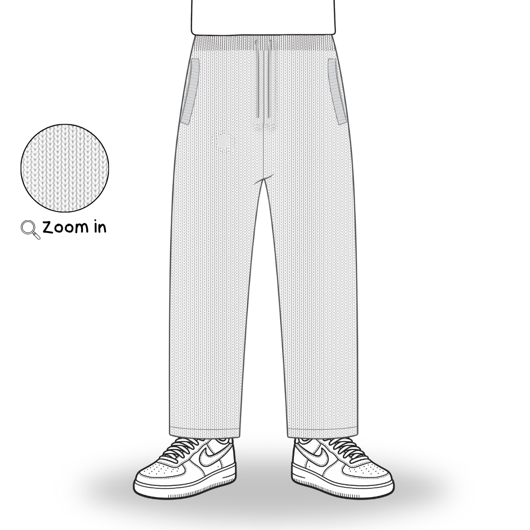 the soft-knit straight leg jogga' - grey
