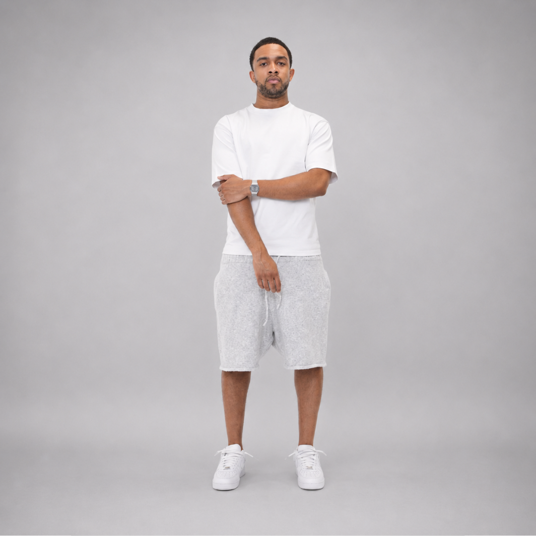 the soft-knit short - grey No Sauce