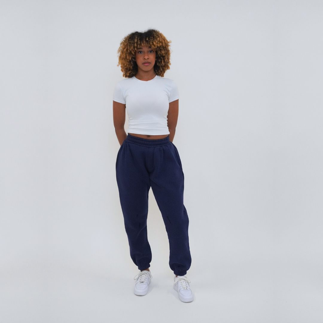 the slim cuffed jogga' - navy - No Sauce