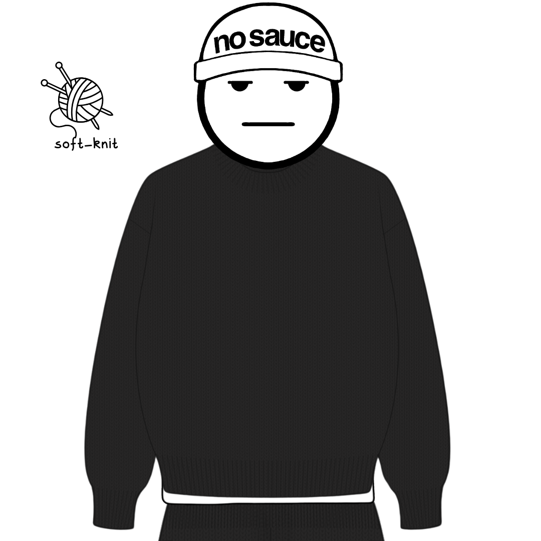 the soft-knit sweata' - black – No Sauce