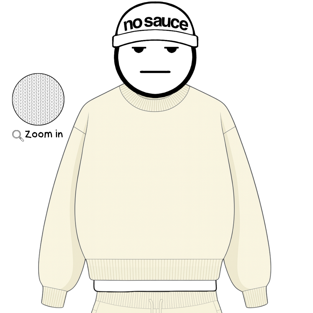 the soft-knit sweata' - creme