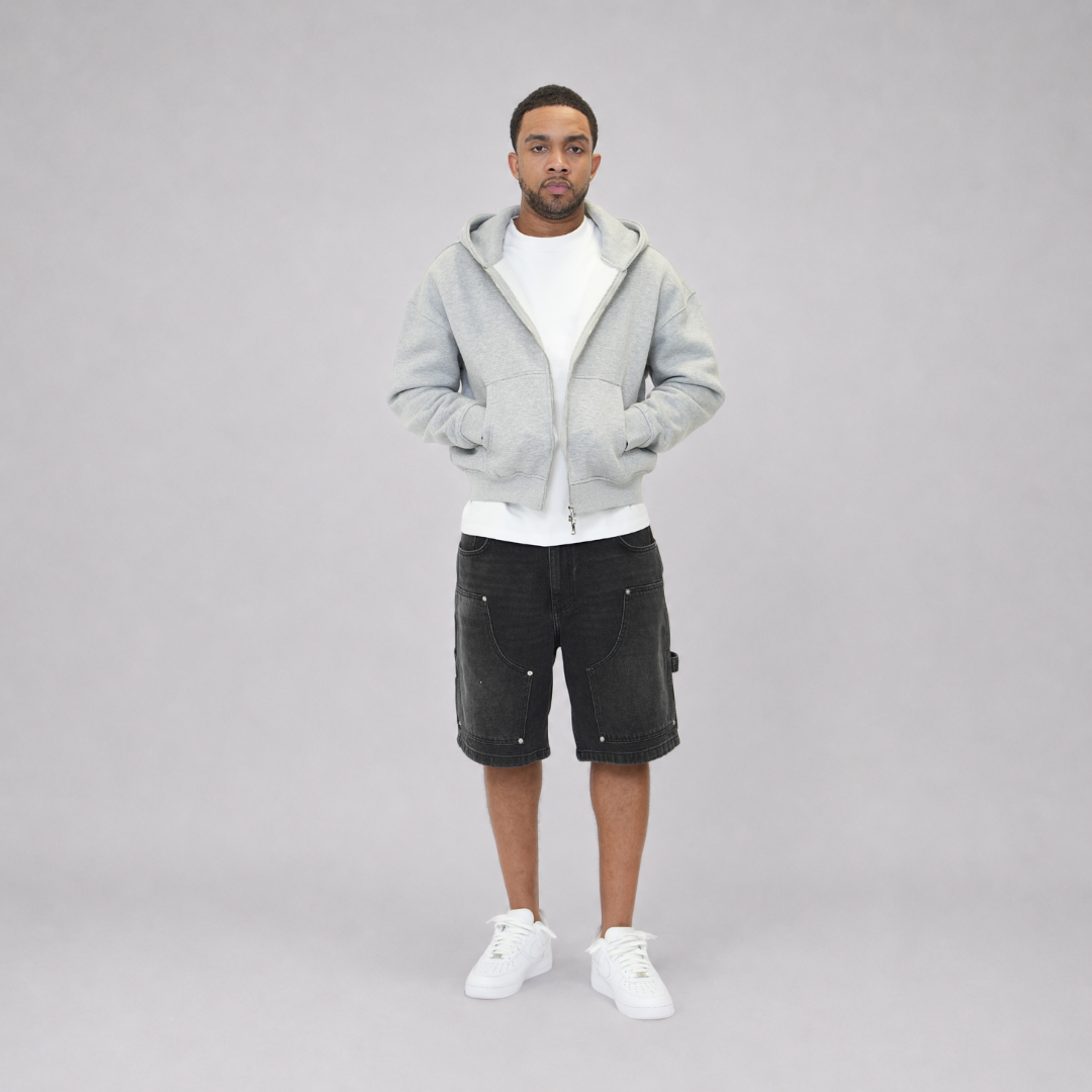 the denim carpenta' shorts - grey No Sauce