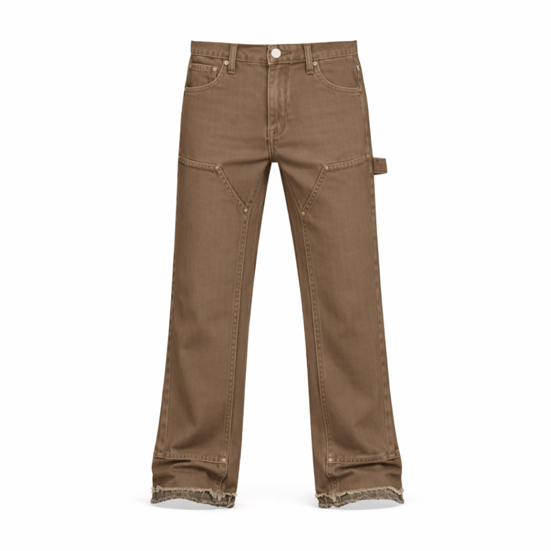 the flared carpenta' jeans - washed brown No Sauce