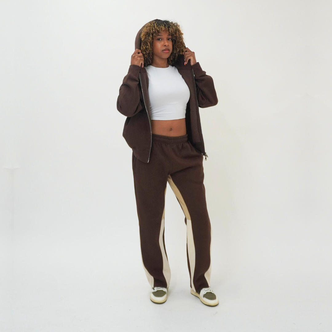 the flared jogga' - brown
