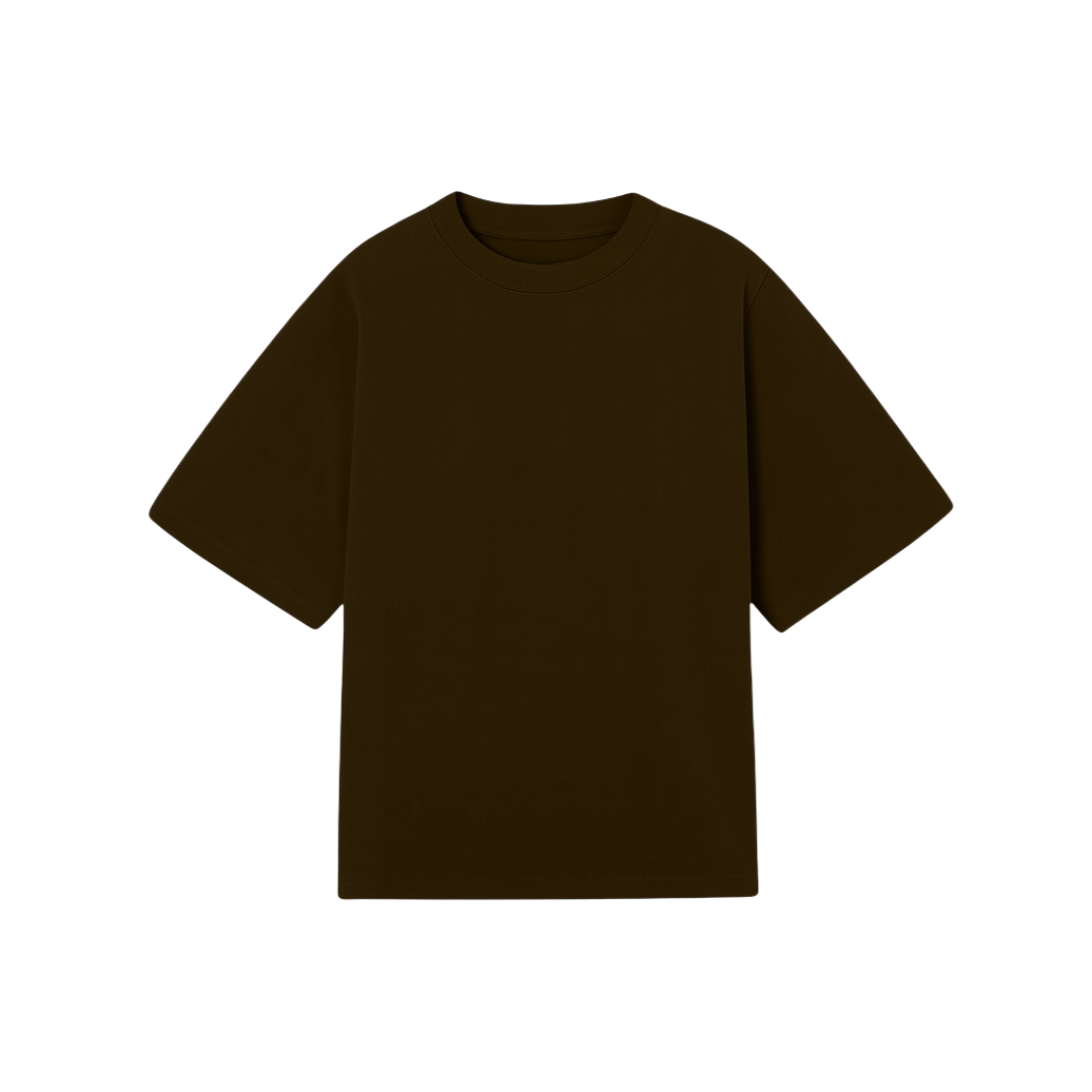 the perfect oversized tee - brown