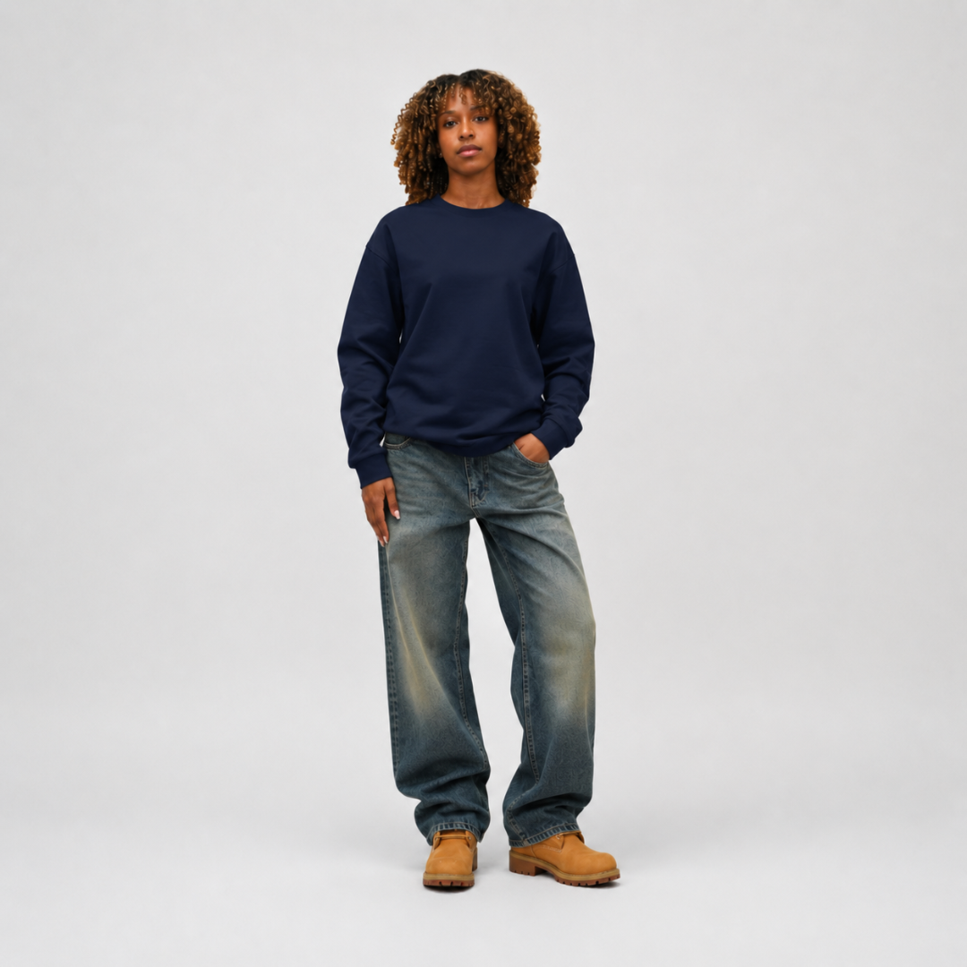 the perfect long sleeve tee - navy no sauce