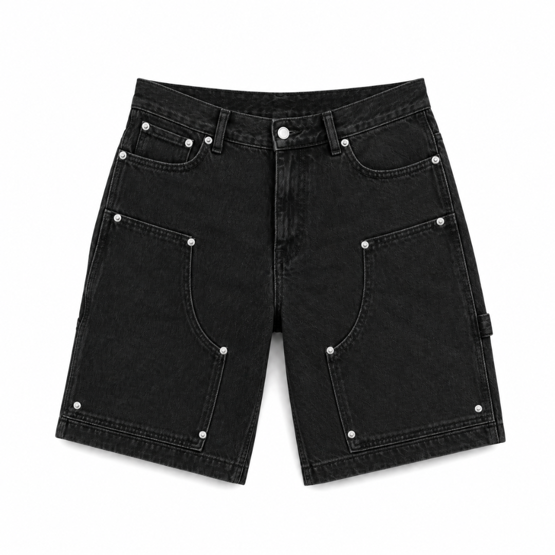 the denim carpenta' shorts - black No Sauce