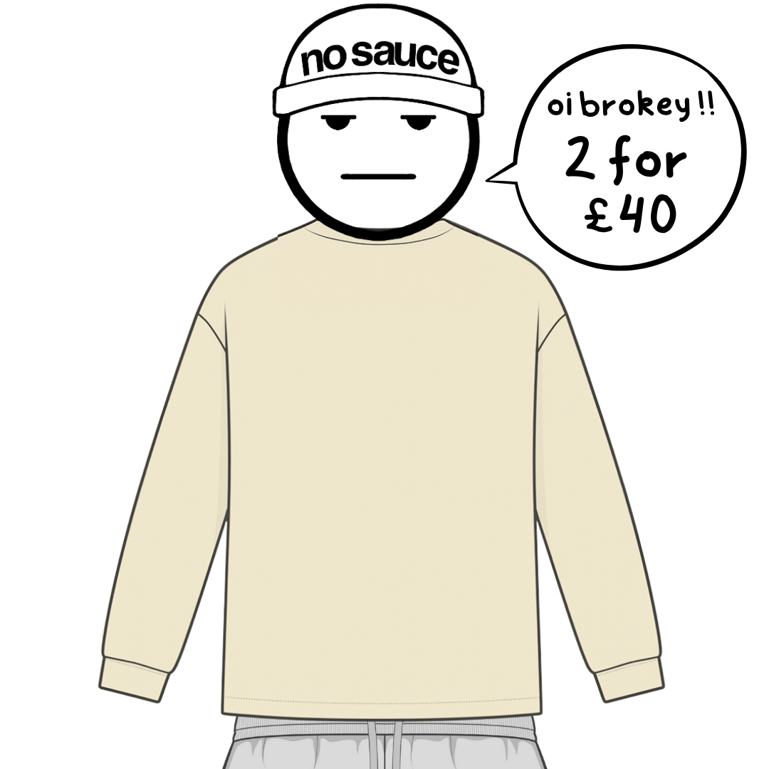 the perfect long sleeve tee - cream no sauce