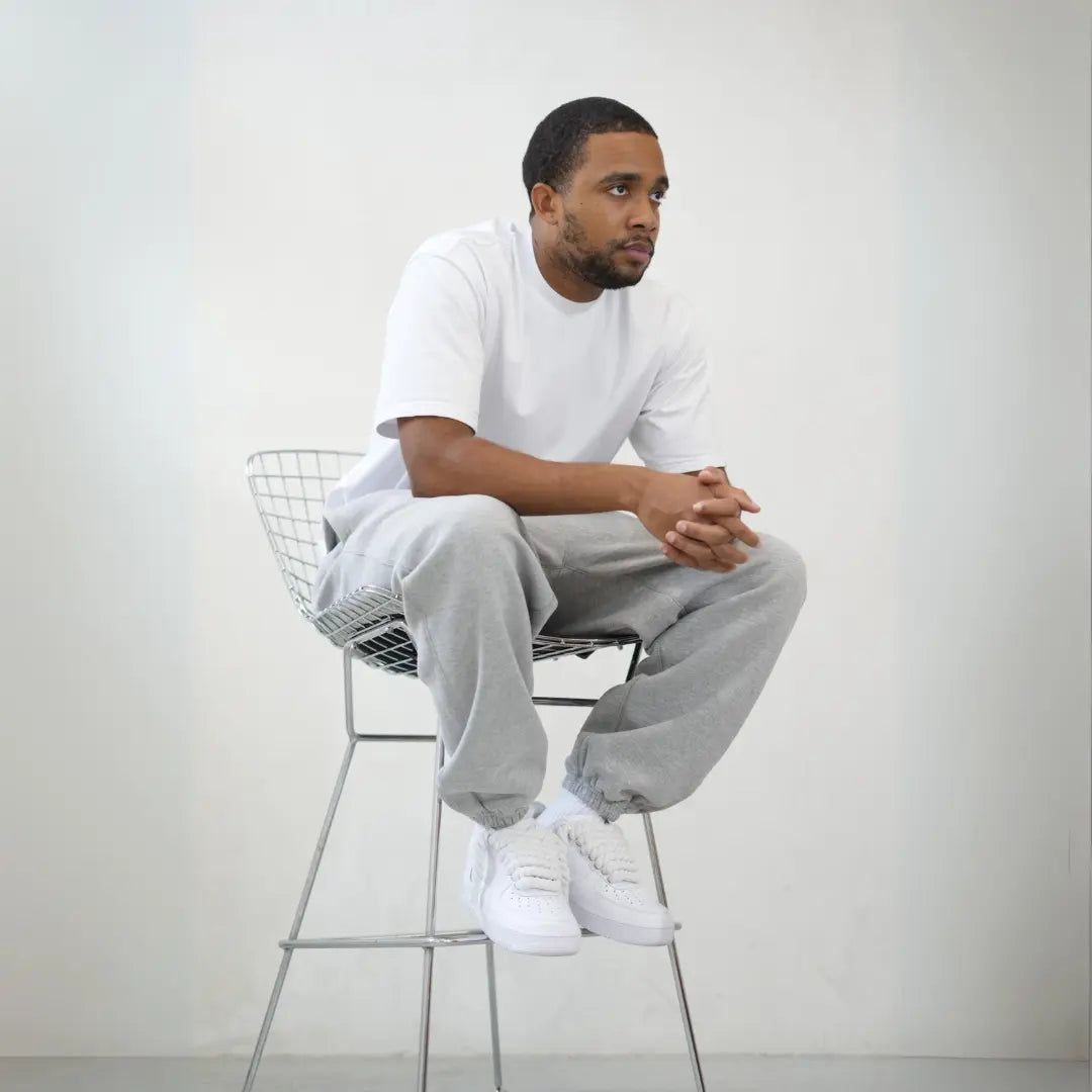 the baggy cuffed jogga' - grey no sauce