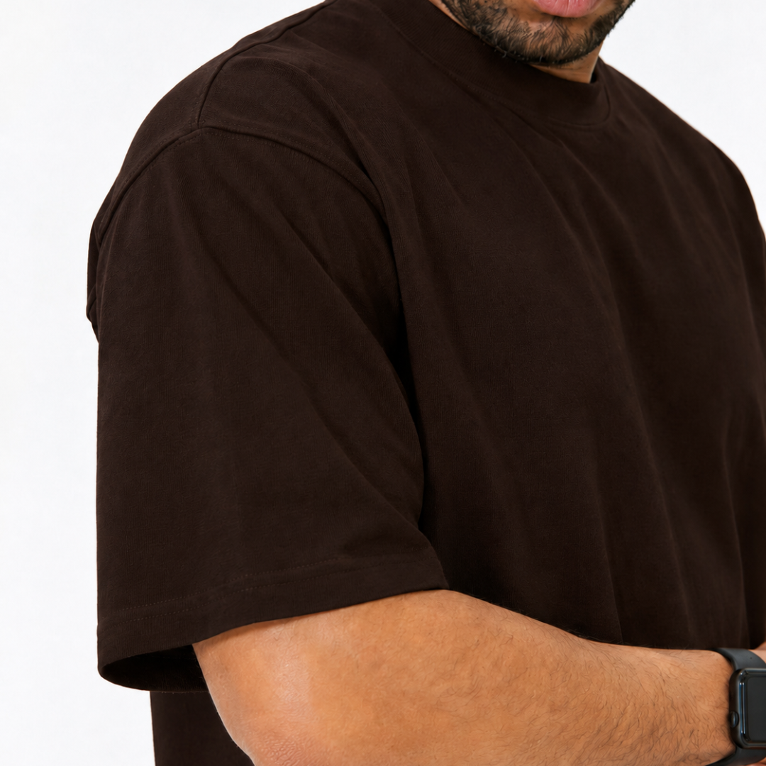 the perfect oversized tee - brown no sauce
