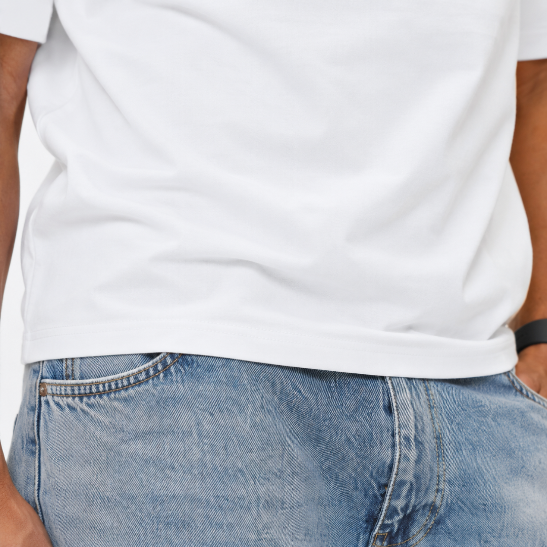 the perfect oversized tee - white no sauce