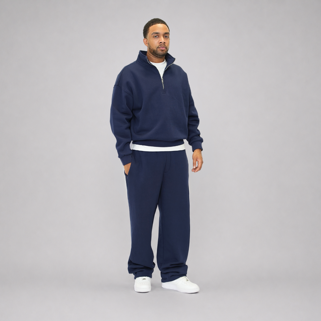 the quarter zippa' - navy no sauce