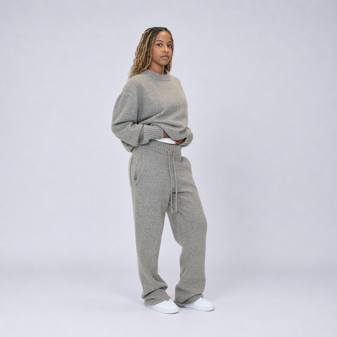 the soft-knit straight leg jogga' - cookie dough No Sauce