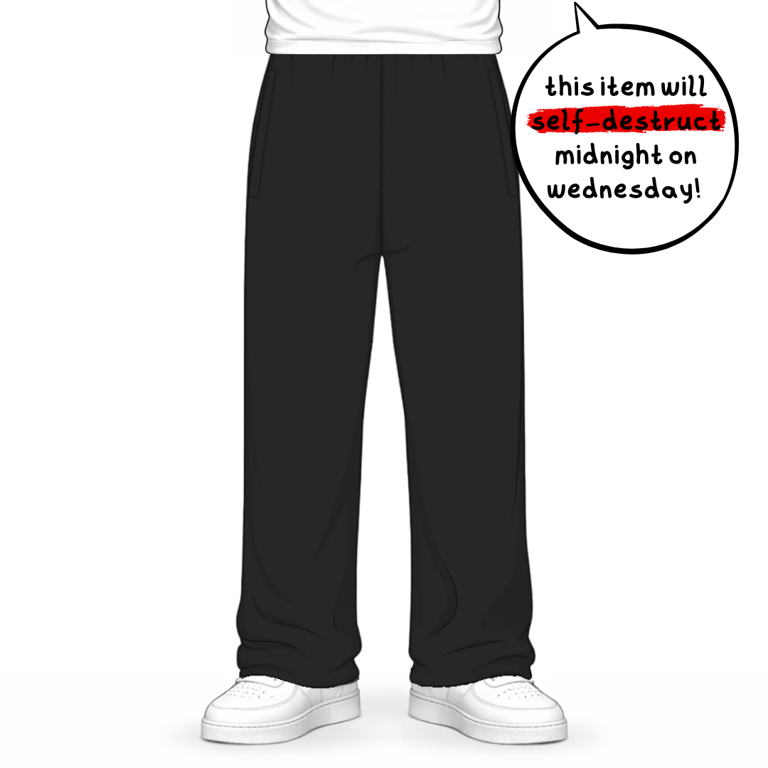 the straight leg jogga' - black no sauce
