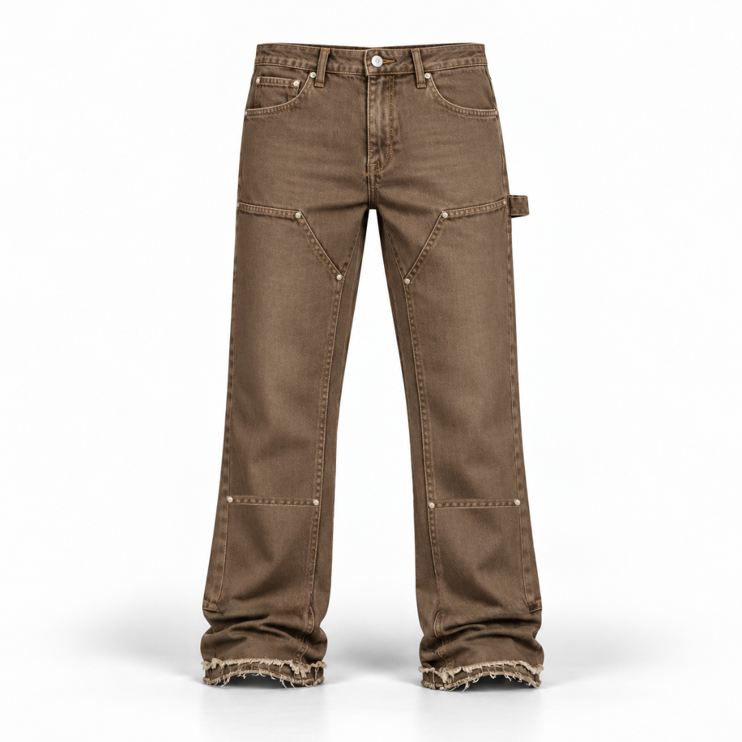 the flared carpenta' jeans - washed brown No Sauce
