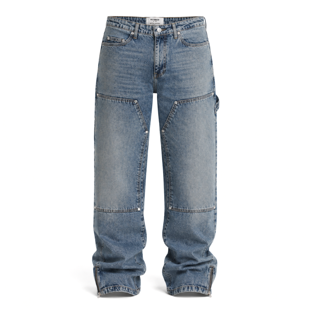the straight leg carpenta’ jeans - blue No Sauce