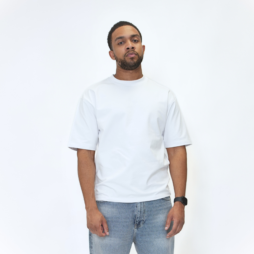 the perfect oversized tee - white no sauce