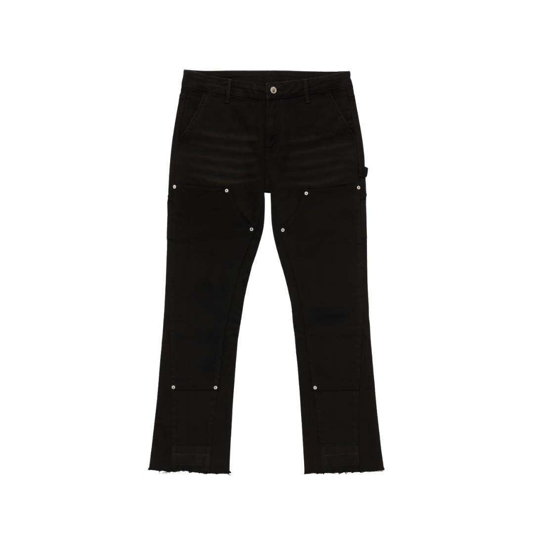 the flared carpenta' jeans - black