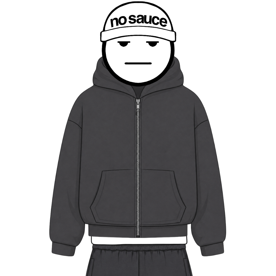 the zippa’ - charcoal grey No Sauce