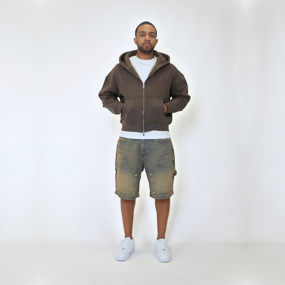 the denim carpenta' shorts - blue (mocha wash) No Sauce