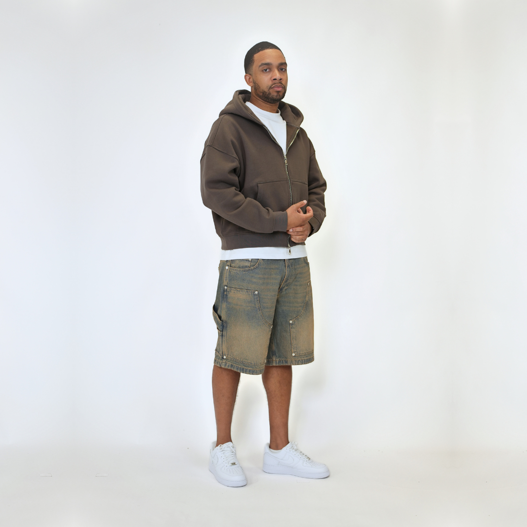 the denim carpenta' shorts - blue (mocha wash) No Sauce