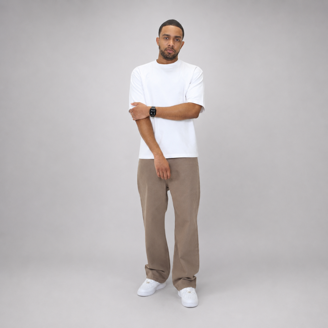 the straight leg jeans - washed brown No Sauce