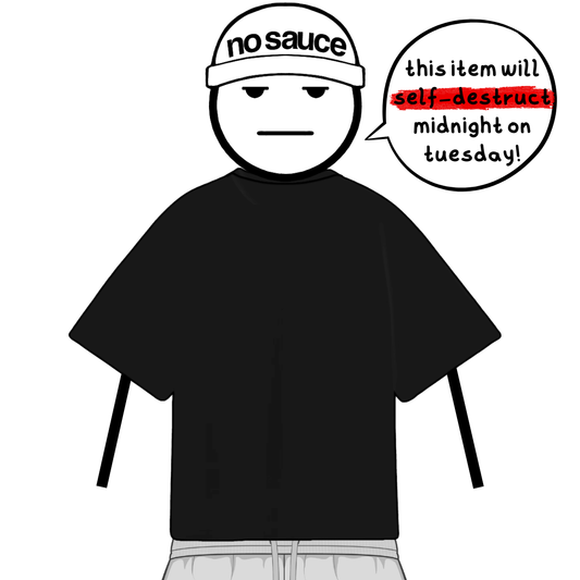 the perfect oversized tee - black no sauce
