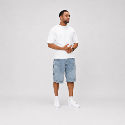 the denim carpenta' shorts - light blue No Sauce