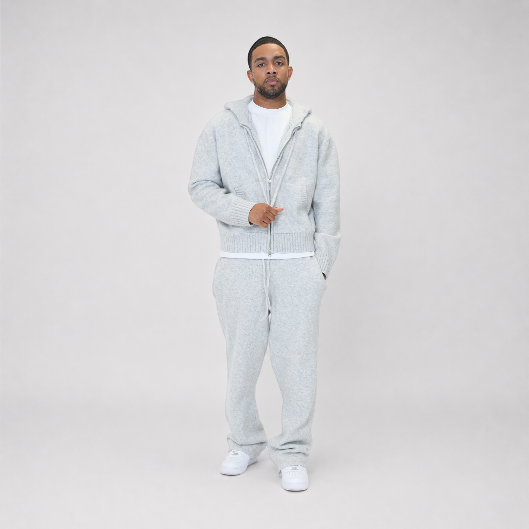 the soft-knit zippa' - grey No Sauce