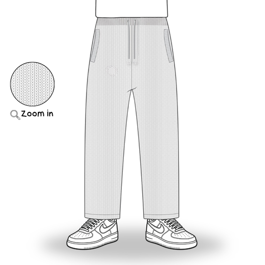 the soft-knit straight leg jogga' - grey