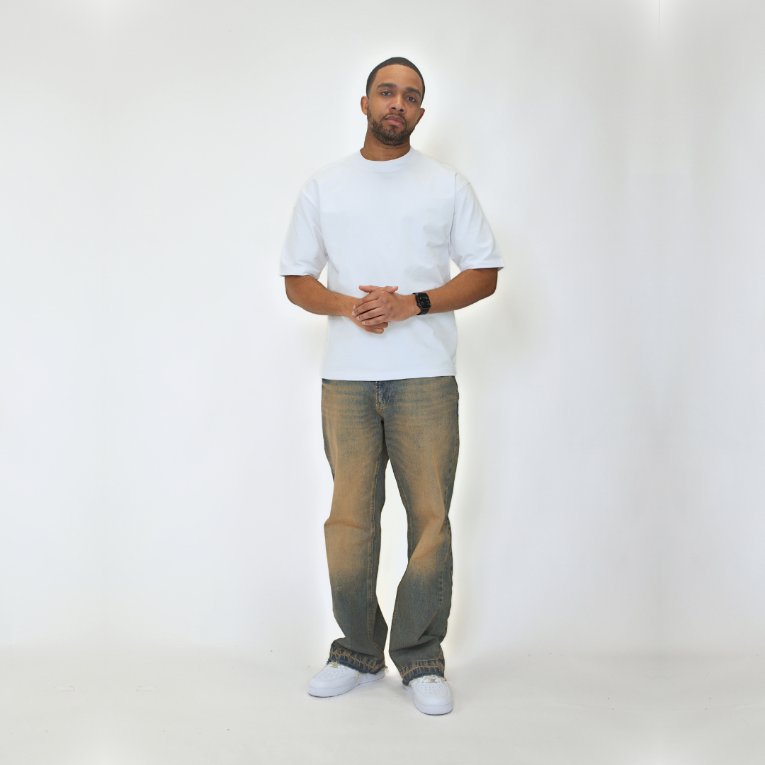 the flared jeans - blue (mocha wash) No Sauce