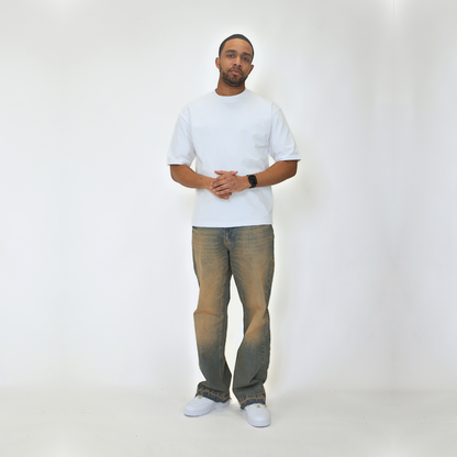 the flared jeans - blue (mocha wash) No Sauce