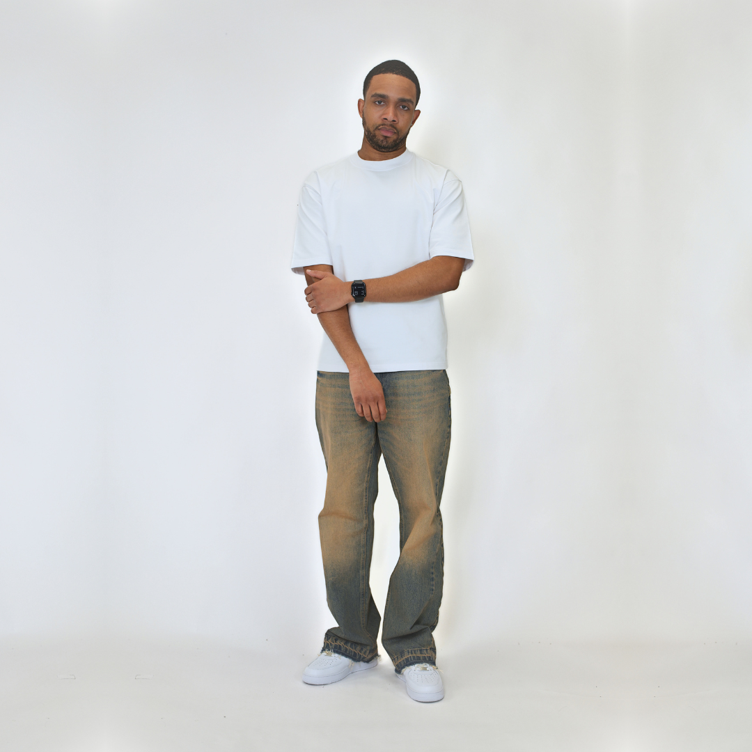 the flared jeans - blue (mocha wash) No Sauce
