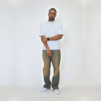 the flared jeans - blue (mocha wash) No Sauce