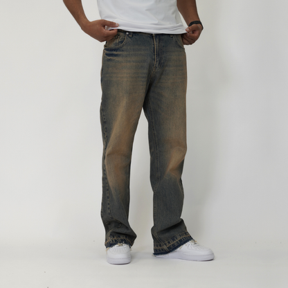 the flared jeans - blue (mocha wash) No Sauce