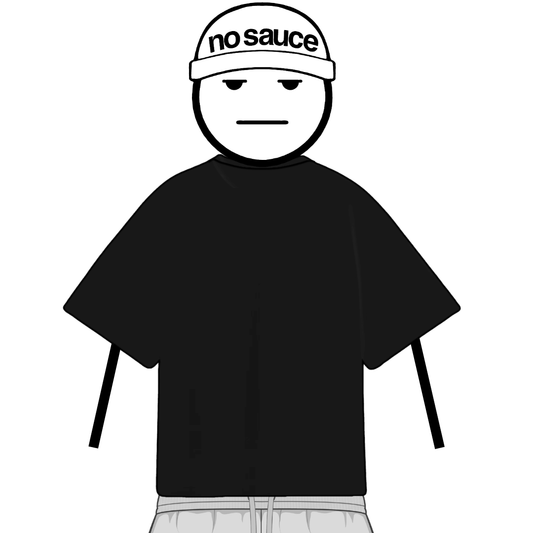 the perfect oversized tee - black no sauce