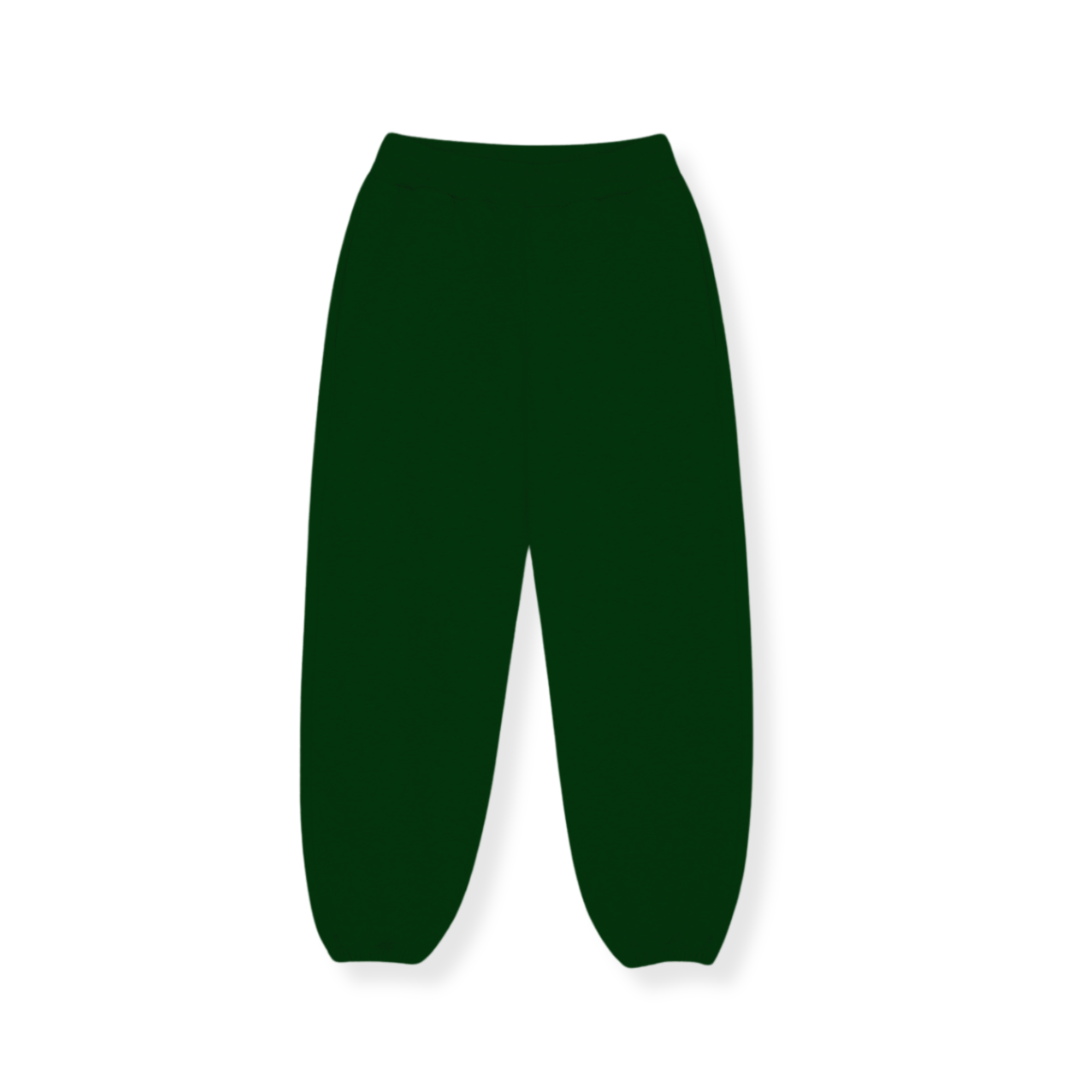 the baggy cuffed jogga' - forest green