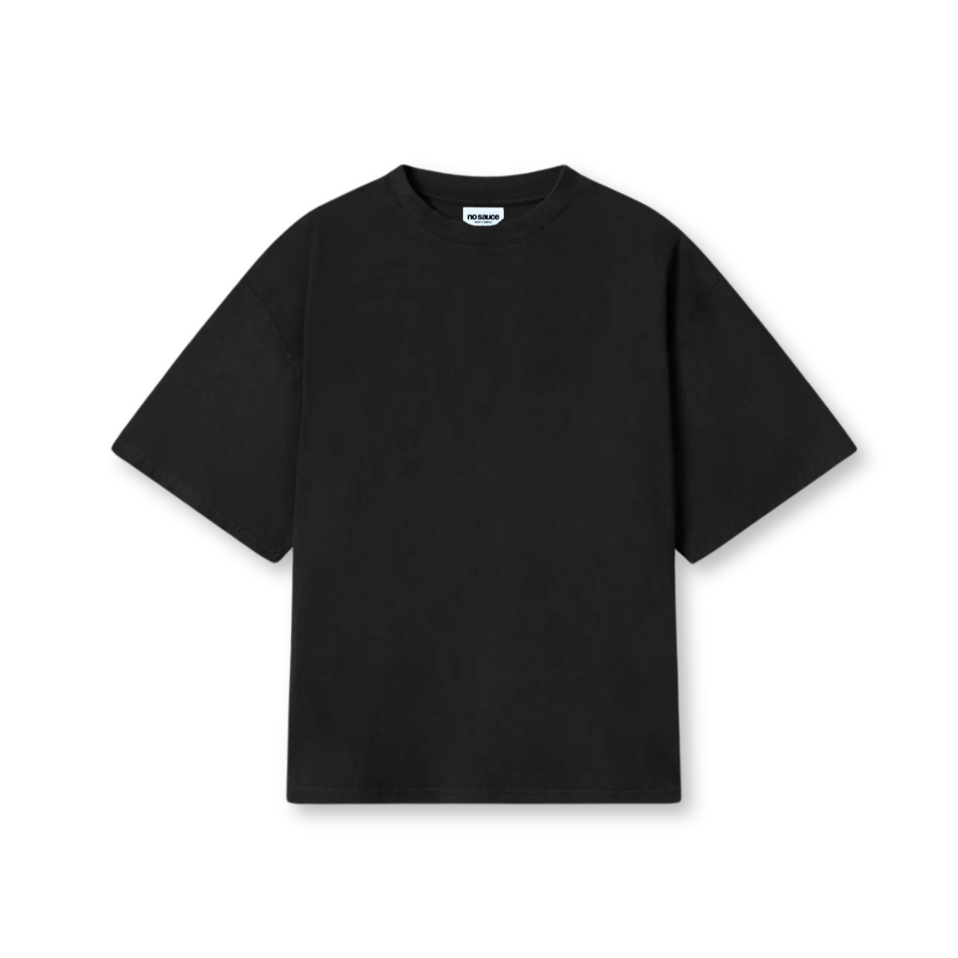 the perfect oversized tee - black - No Sauce