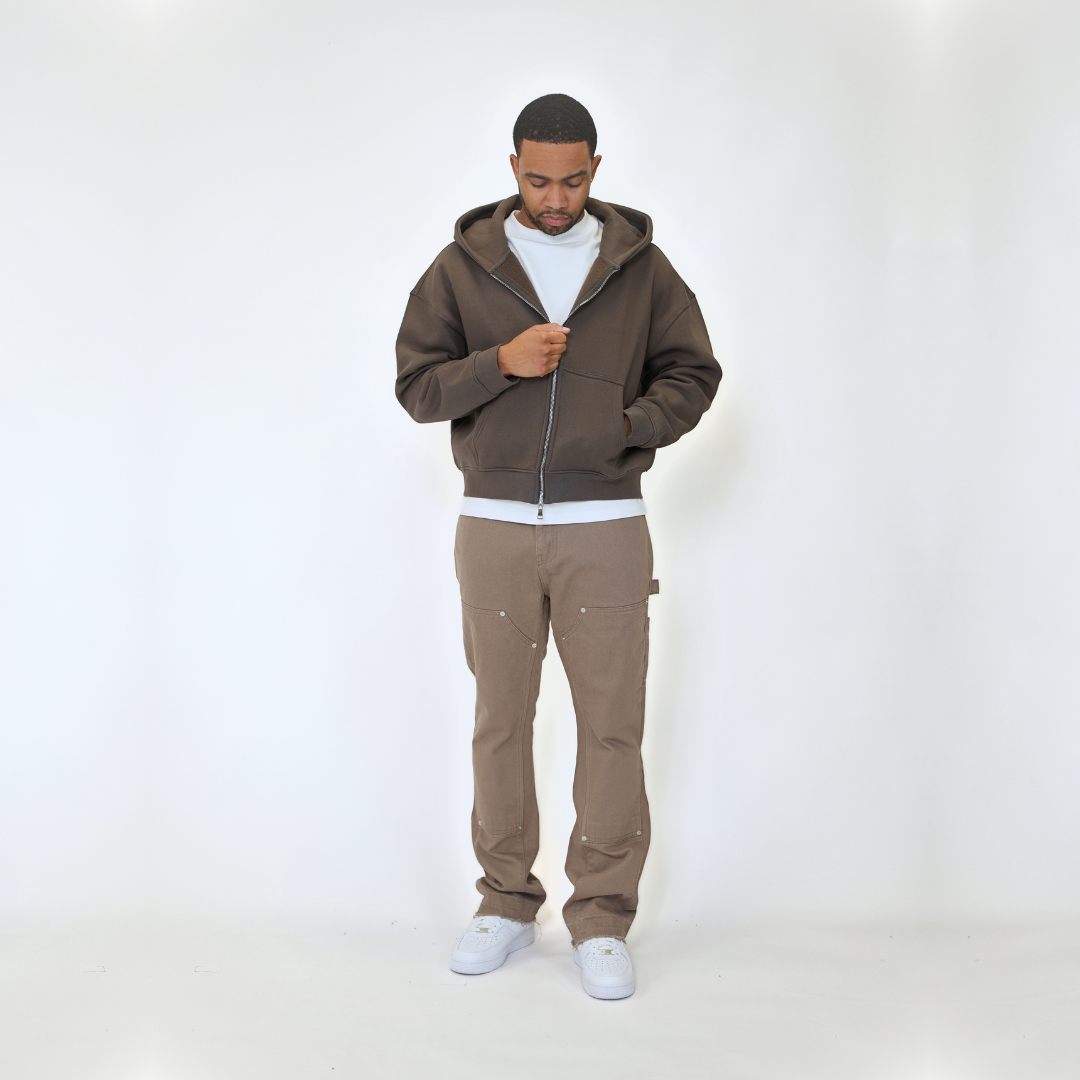 the flared carpenta' jeans - washed brown No Sauce