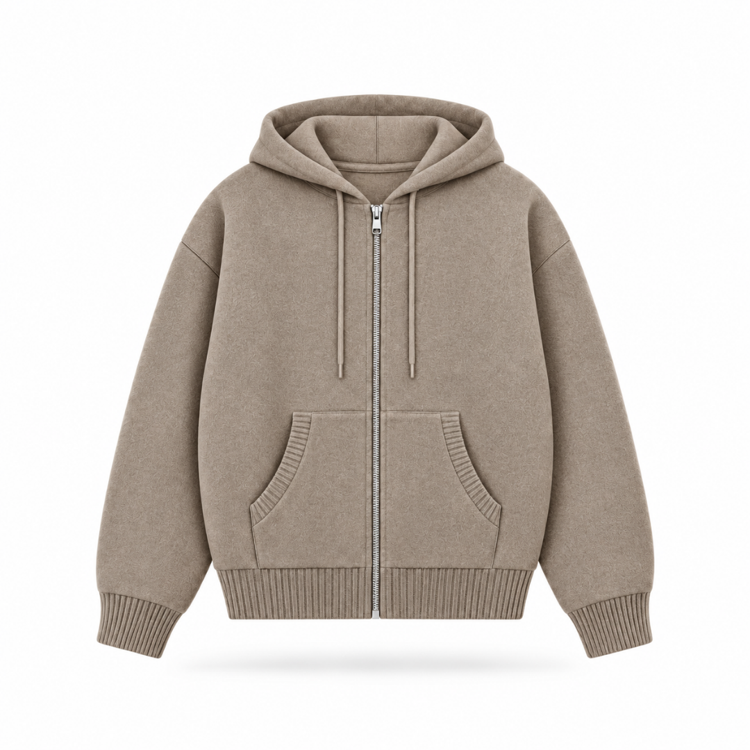 the soft-knit zippa' - cookie dough No Sauce