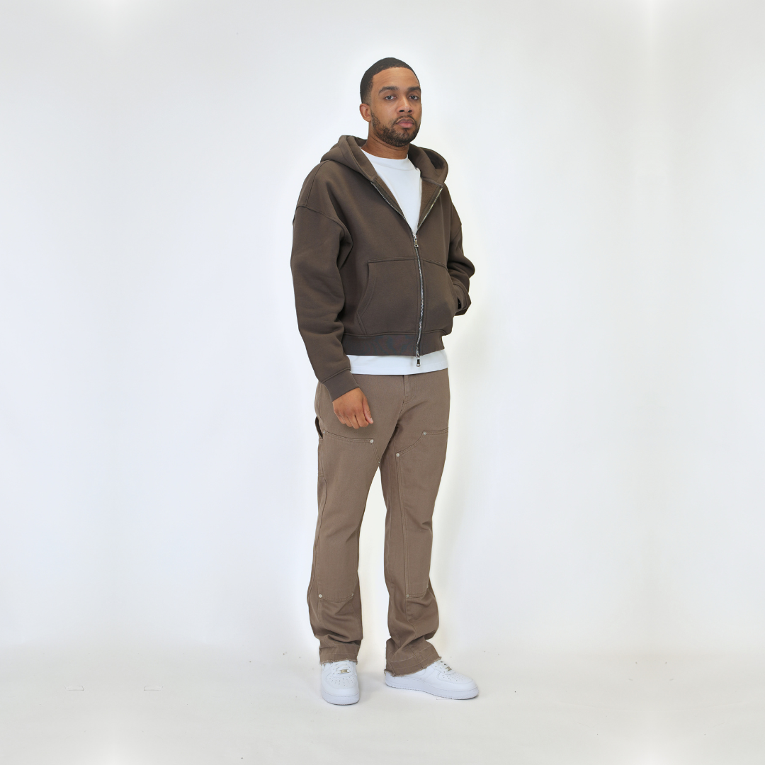the flared carpenta' jeans - washed brown No Sauce