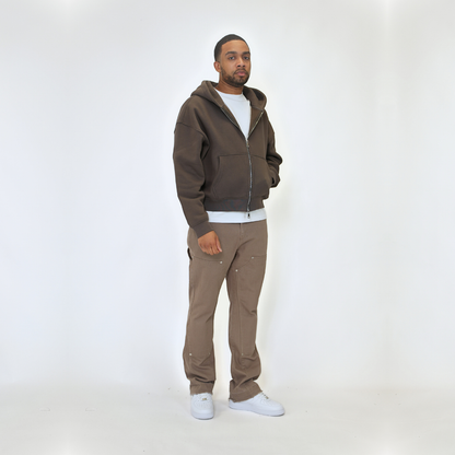 the flared carpenta' jeans - washed brown No Sauce