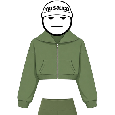 the women’s cropped zippa - pistachio no sauce
