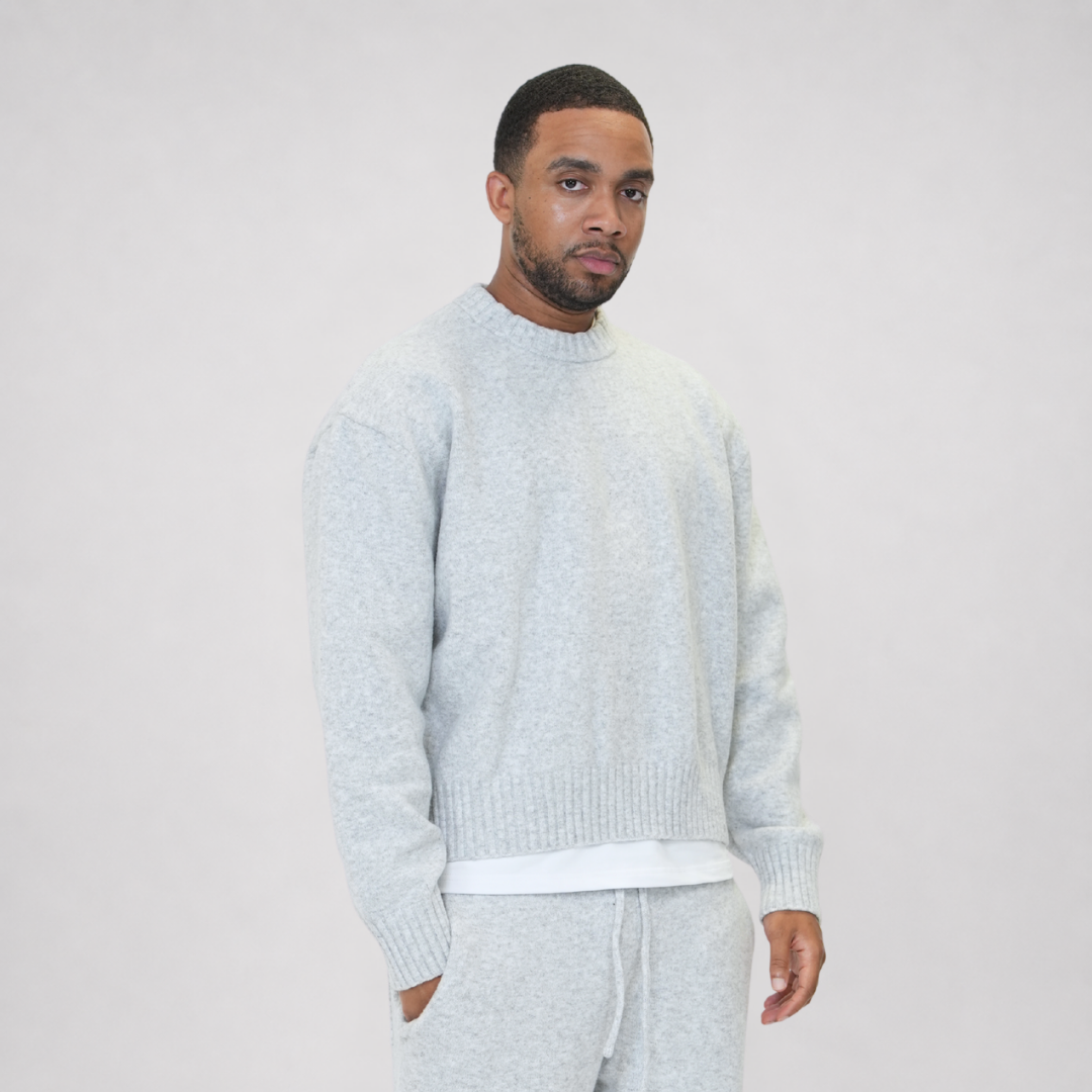 the soft-knit sweata' - grey No Sauce
