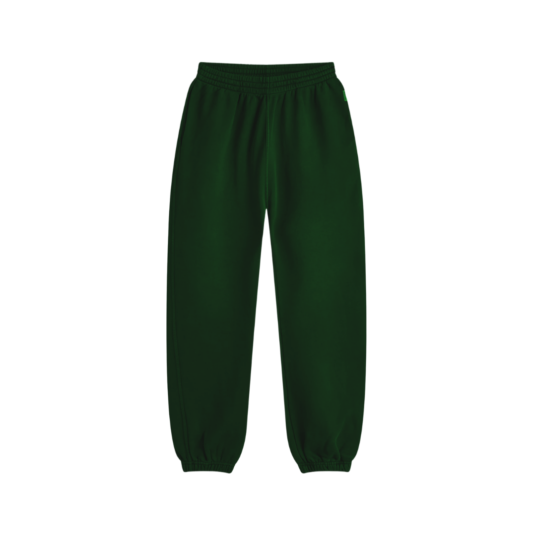 the slim cuffed jogga' - forest green - No Sauce