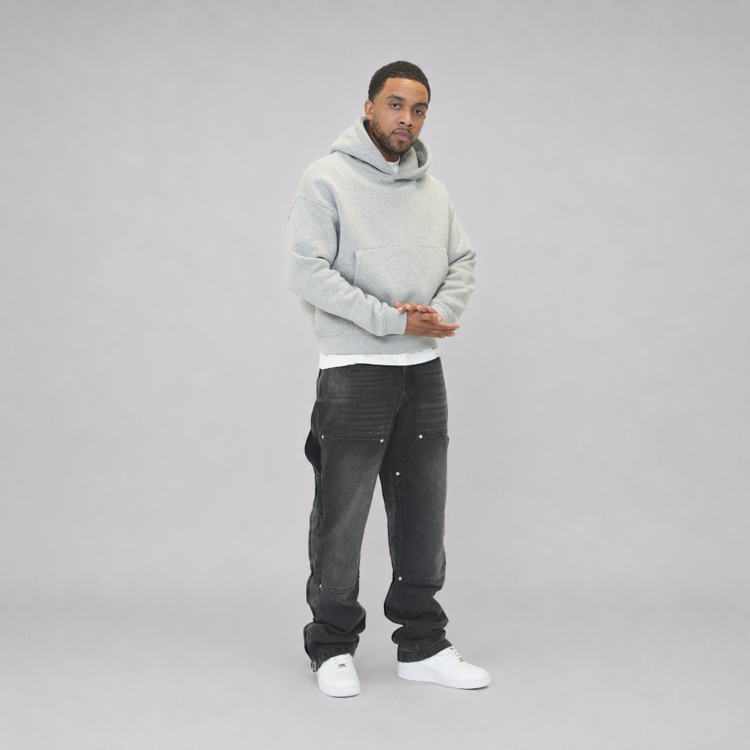 the straight leg carpenta’ jeans - grey No Sauce