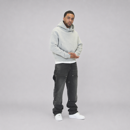 the straight leg carpenta’ jeans - grey No Sauce